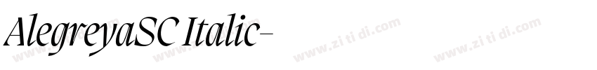 AlegreyaSC Italic字体转换